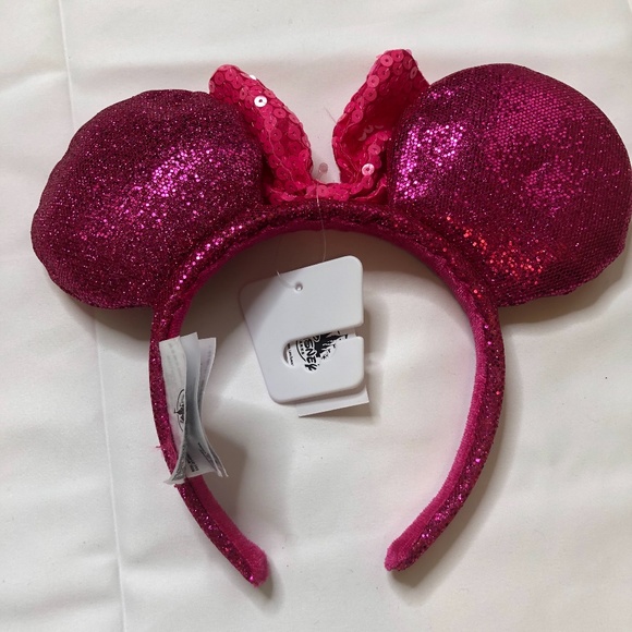 Pink Minnie Mouse Disney Park Ear Headband - Picture 2 of 4